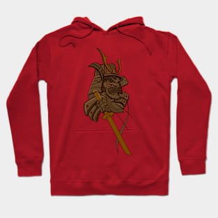 japanese skull samurai Hoodie